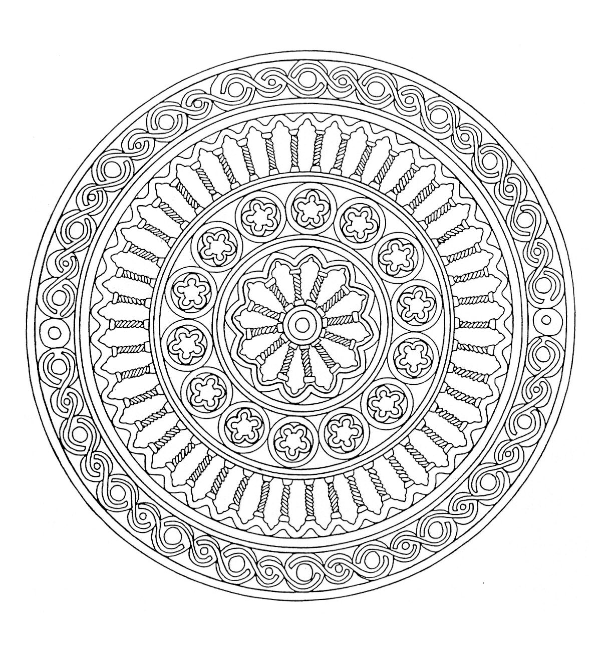 A Prestigious Mandala coloring page